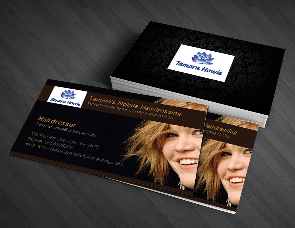 Visitenkarten-Design von  Artman für Tamara''s Mobile Hairdressing | Design #3912388