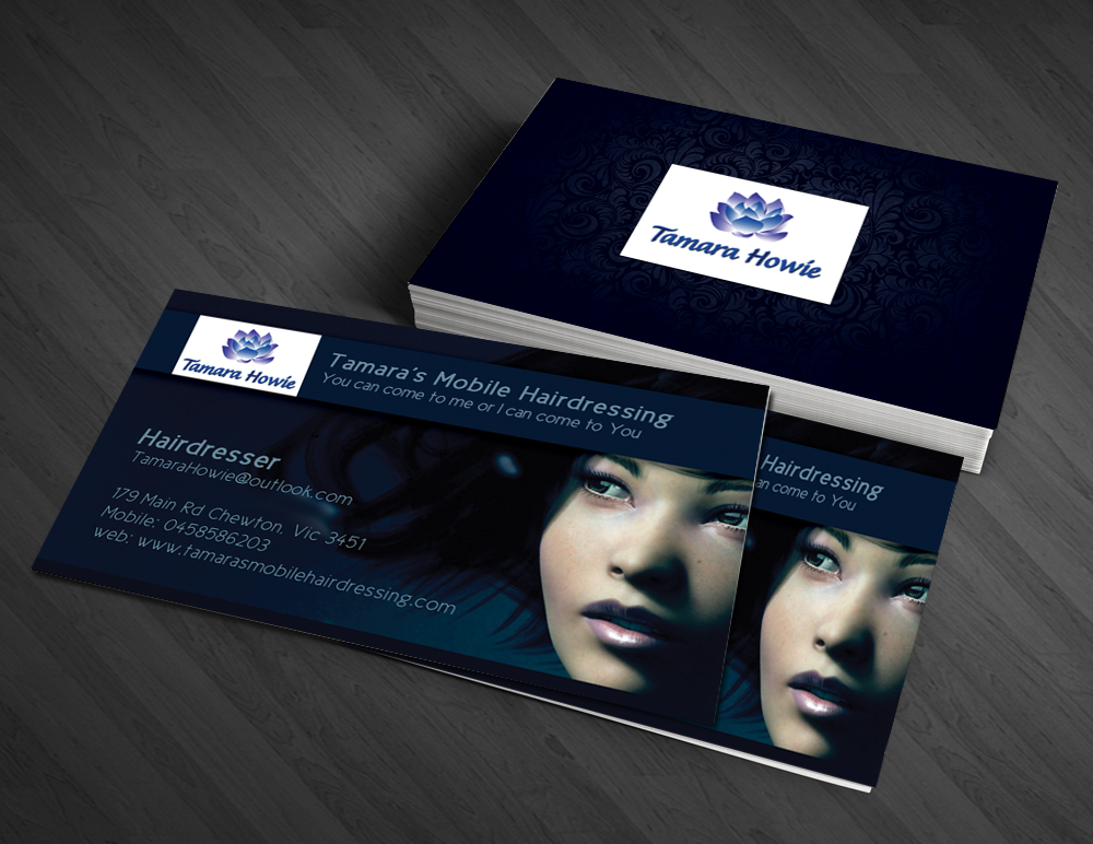 Business Card Design by  Artman for Tamara''s Mobile Hairdressing | Design #3912399