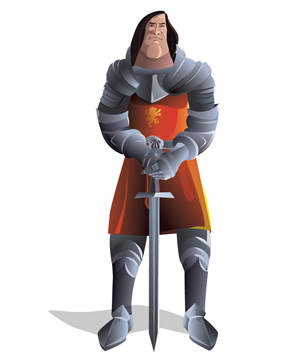 5 Knights | Vektor-Design von Abbin Joseph Thomas