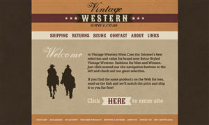 Web Design by karolin for VintageWesternWear.Com | Design: #3921040