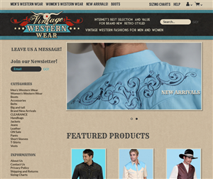 Web Design by karolin for VintageWesternWear.Com | Design: #3967209