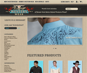 Web Design by karolin for VintageWesternWear.Com | Design: #3971031