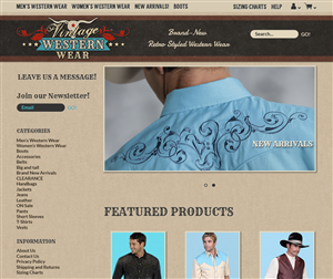 Web Design by karolin for VintageWesternWear.Com | Design: #3972600