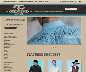 Web Design by karolin for VintageWesternWear.Com | Design: #3972608