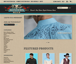 Web Design by karolin for VintageWesternWear.Com | Design: #3974396