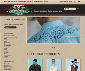Web Design by karolin for VintageWesternWear.Com | Design: #3974399