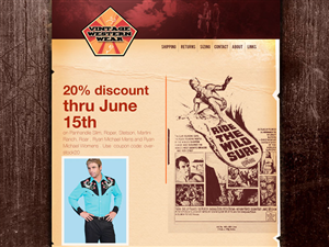 Diseño Web por dinesh para VintageWesternWear.Com | Diseño #3939465