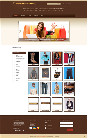 Web Design by pb for VintageWesternWear.Com | Design: #3927424