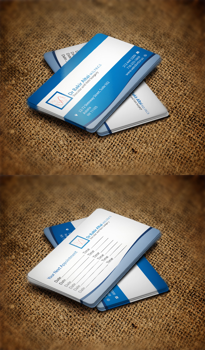 Business Card Design by Harshan for NY Dr Altai Medical P.C. | Design #3925661