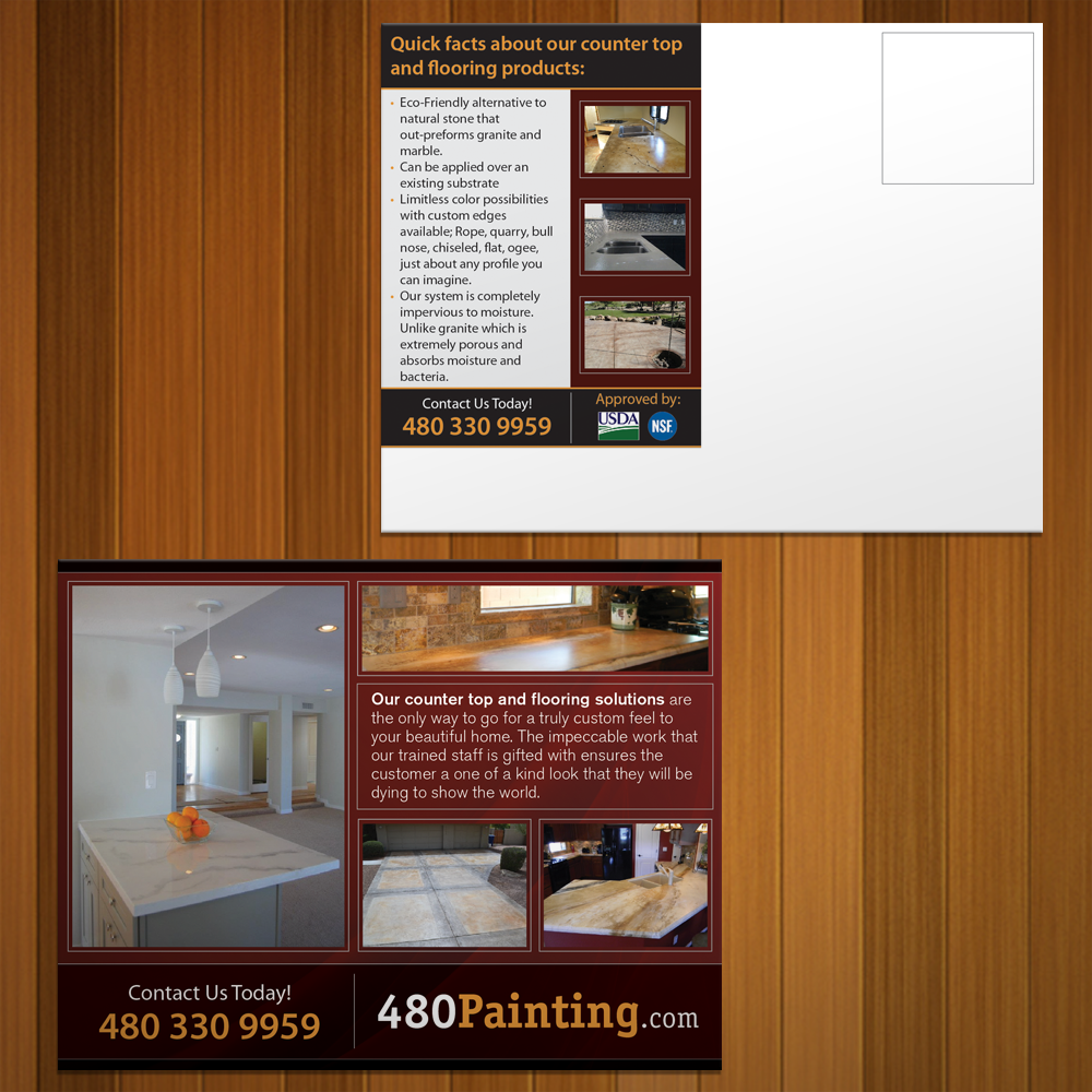 Postcard Design by Mon01 for 480painting,com | Design #3921970