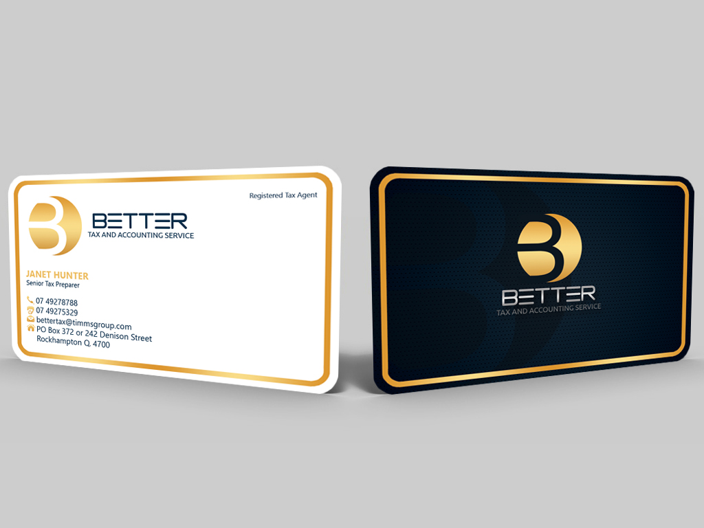 Business Card Design by Hardcore Design for BETTER TAX AND ACCOUNTING SERVICE | Design #3936222