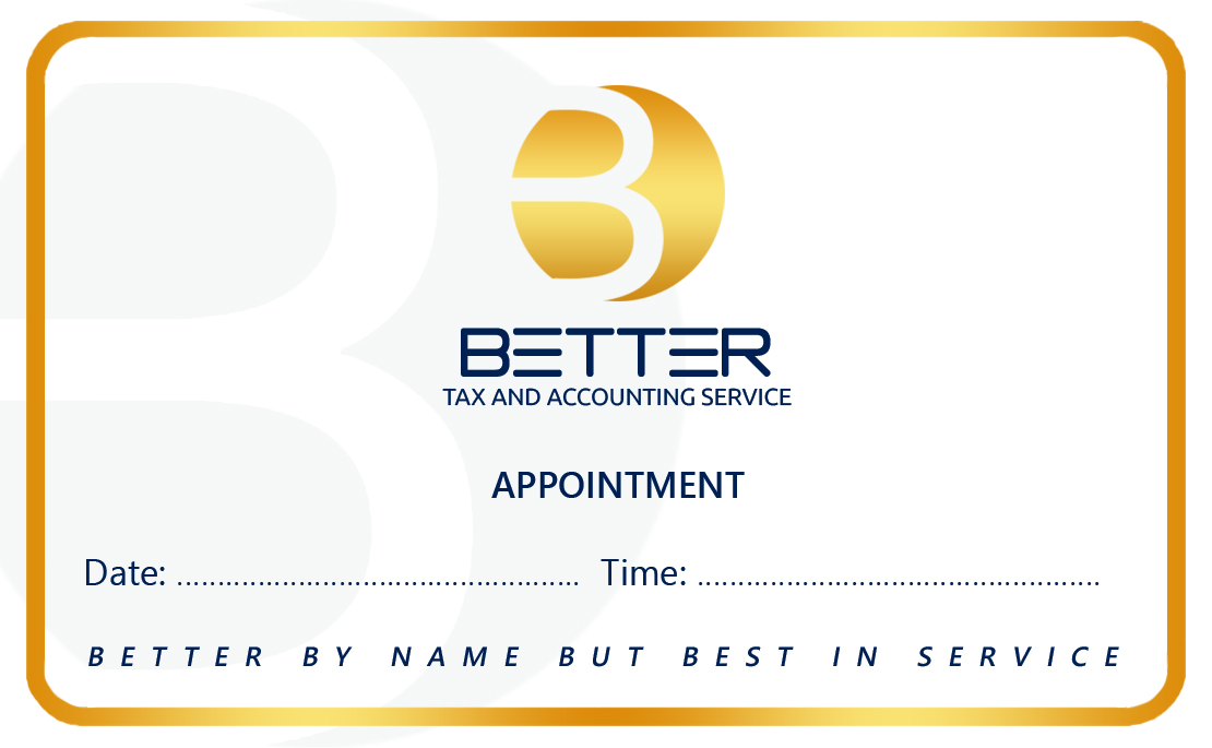 Business Card Design by Hardcore Design for BETTER TAX AND ACCOUNTING SERVICE | Design #4030718