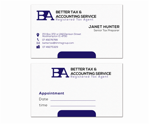 Design de Carte de Visite par Sandaru pour BETTER TAX AND ACCOUNTING SERVICE | Design : #3914242