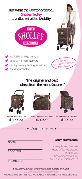 Diseño de Brochure por filp flop para Sholley Trolley Australia | Diseño #3917114