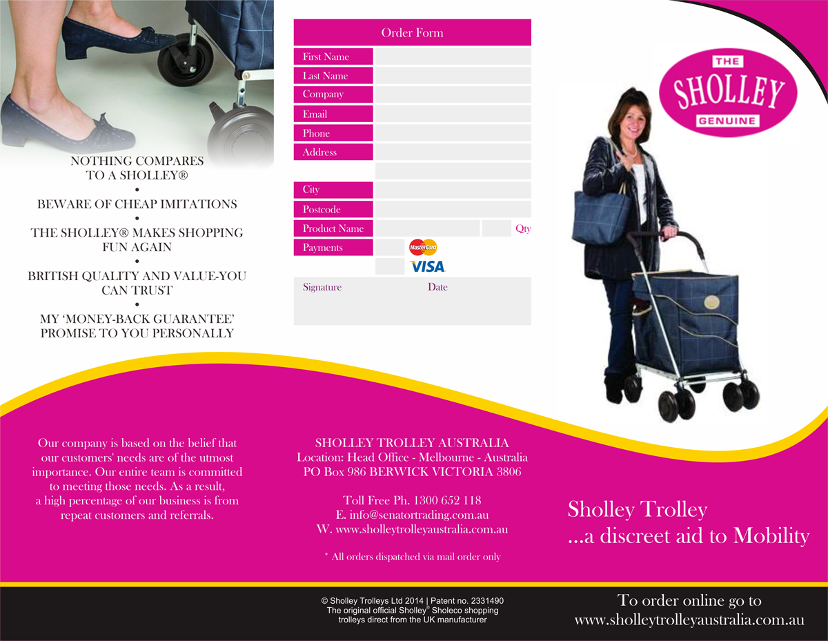 Design de Brochure par barinix pour Sholley Trolley Australia | Design #3942312