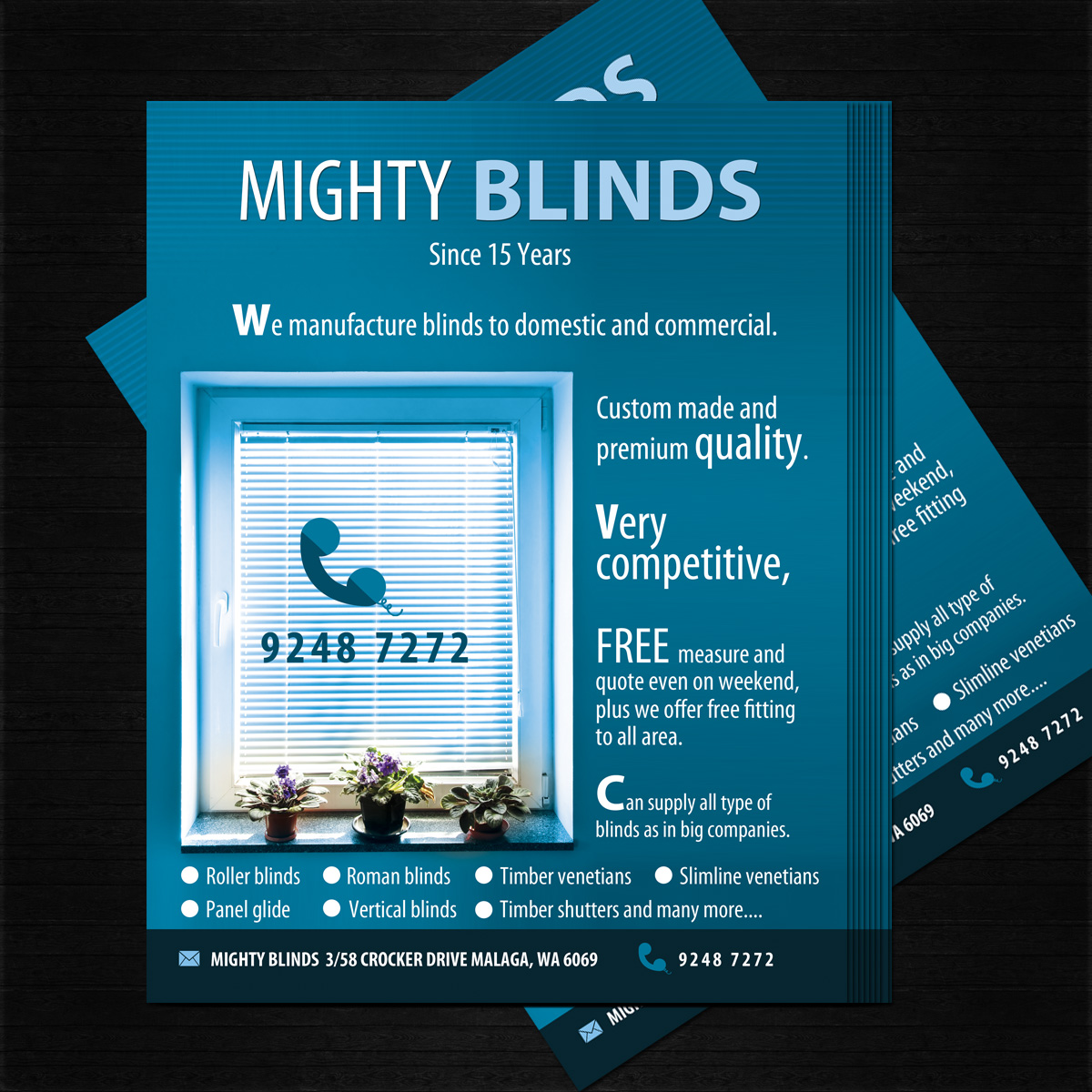 Flyer Design by uk for Mighty Blinds | Design #3979374