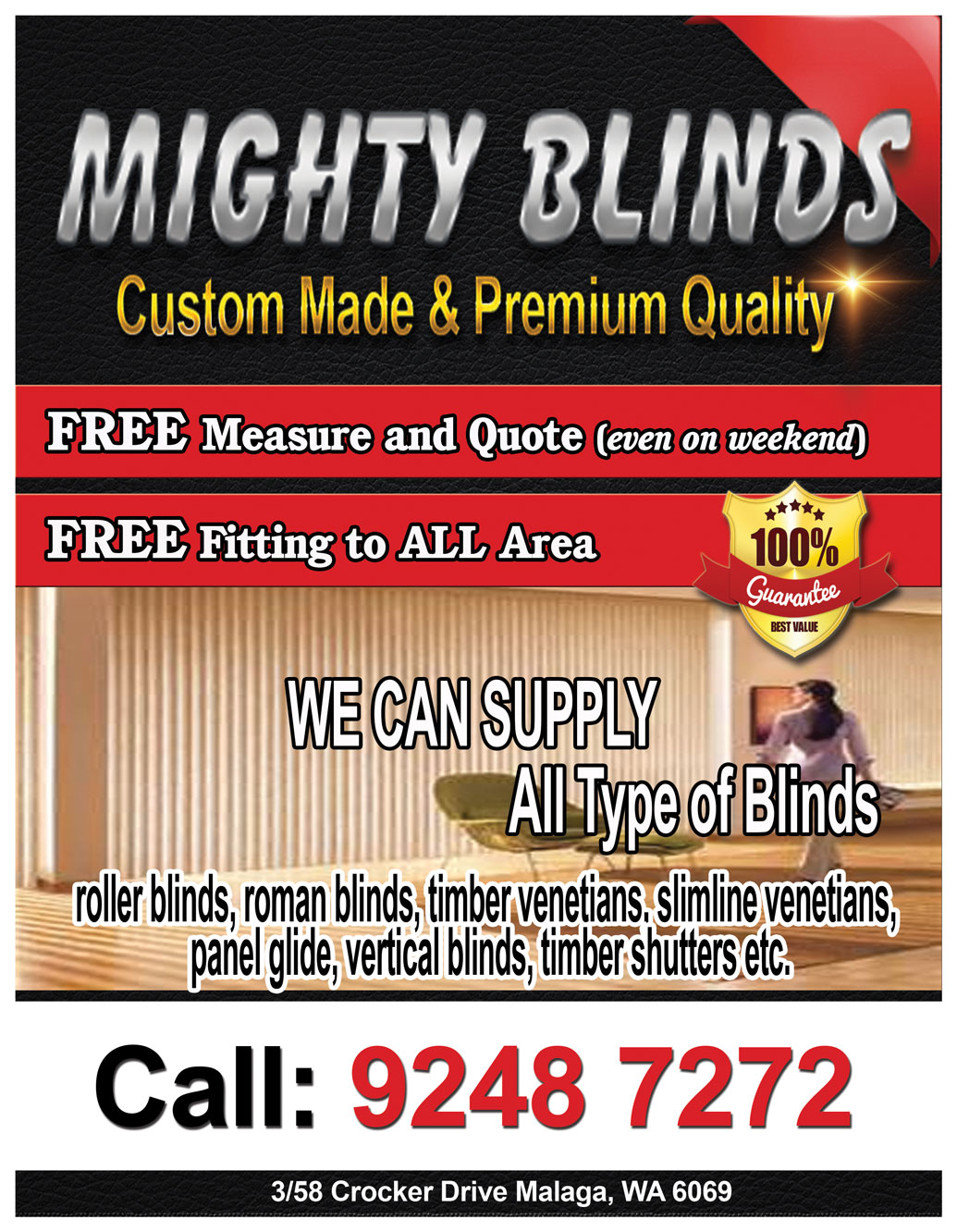 Flyer-Design von premiumcovers für Mighty Blinds | Design #3935644