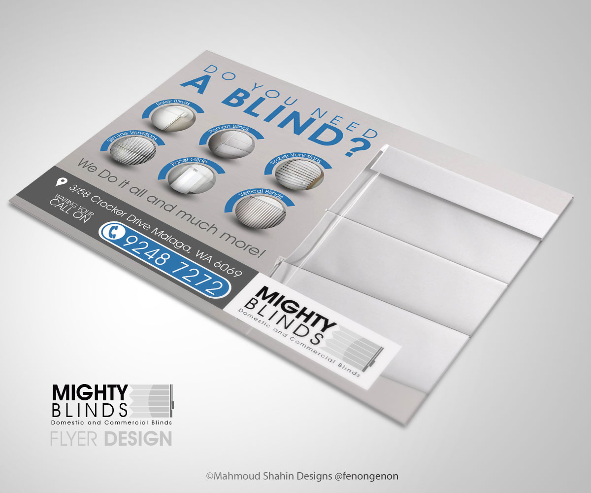 Diseño de Flyer por Mahmoud Shahin para Mighty Blinds | Diseño #3954644