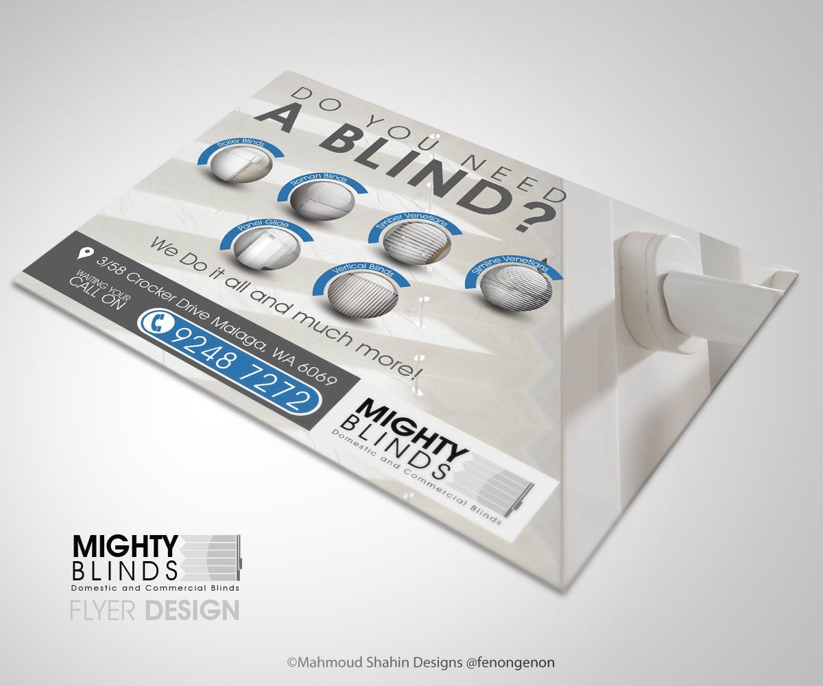 Flyer Design by Mahmoud Shahin for Mighty Blinds | Design #3954649