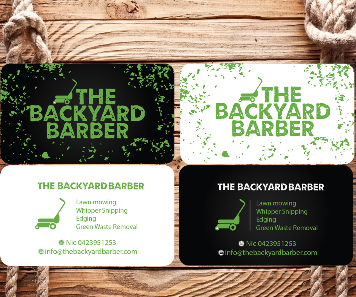 Visitenkarten-Design von Aaaron für the backyard barber | Design #3936518