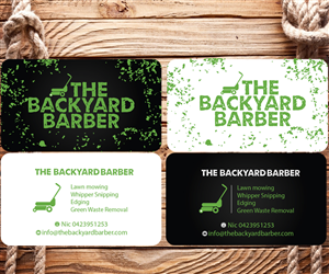 Business Card Design by Aaaron for the backyard barber | Design: #3936518