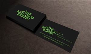 the backyard barber business card