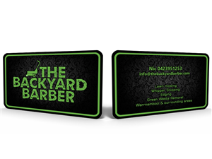 Business Card Design by Hardcore Design for the backyard barber | Design: #3948116