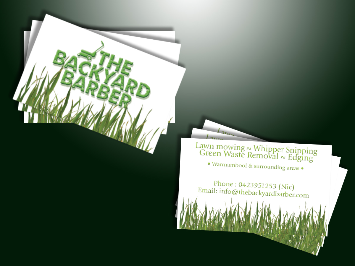 Diseño de Tarjeta de Presentación por DreamDesigns para the backyard barber | Diseño #3918525