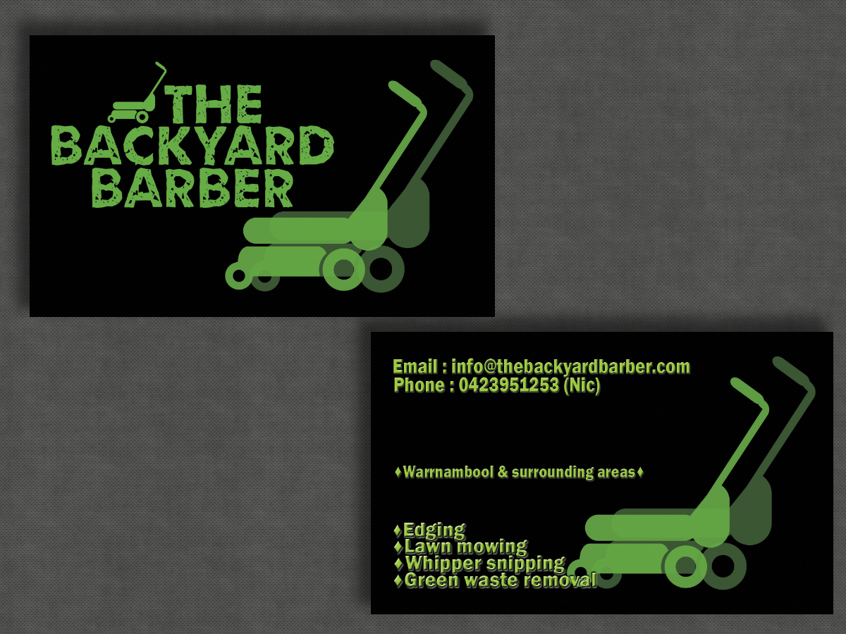 Visitenkarten-Design von DreamDesigns für the backyard barber | Design #3923445