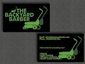 Business Card Design by DreamDesigns for the backyard barber | Design: #3923445