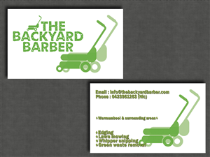 Business Card Design by DreamDesigns for the backyard barber | Design: #3923576