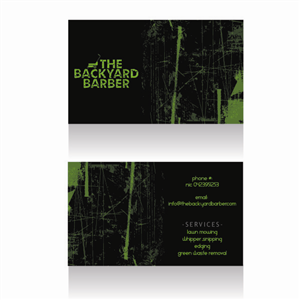 Business Card Design by madrebonita for the backyard barber | Design: #3923035