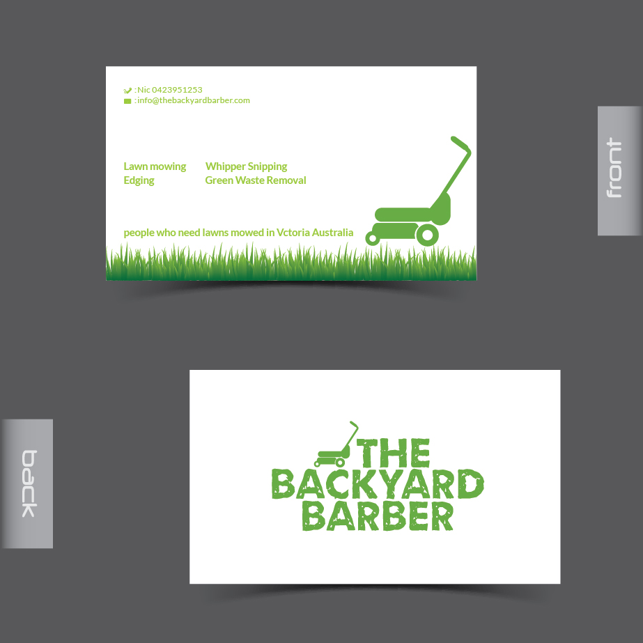 Business Card Design by Umer Ilyas for the backyard barber | Design #3918792