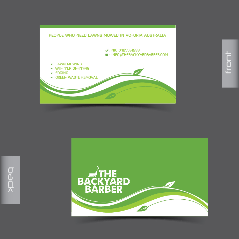 Design de Carte de Visite par Umer Ilyas pour the backyard barber | Design #3918797