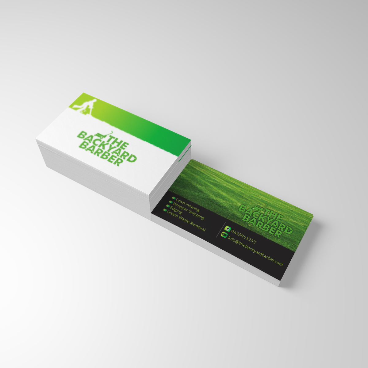 Business Card Design by dkthedon for the backyard barber | Design #3925409