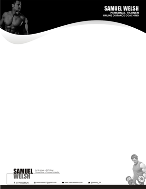 black and white letterhead design