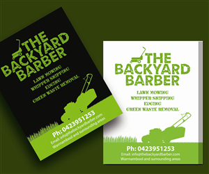 Flyer Design by uk for the backyard barber | Design #3917399