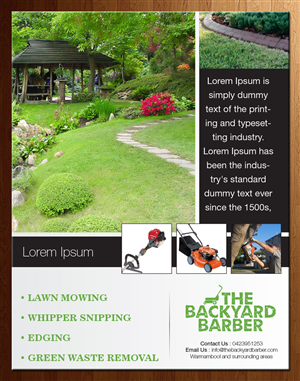 Design de Flyer par theblueart pour the backyard barber | Design : #3925569