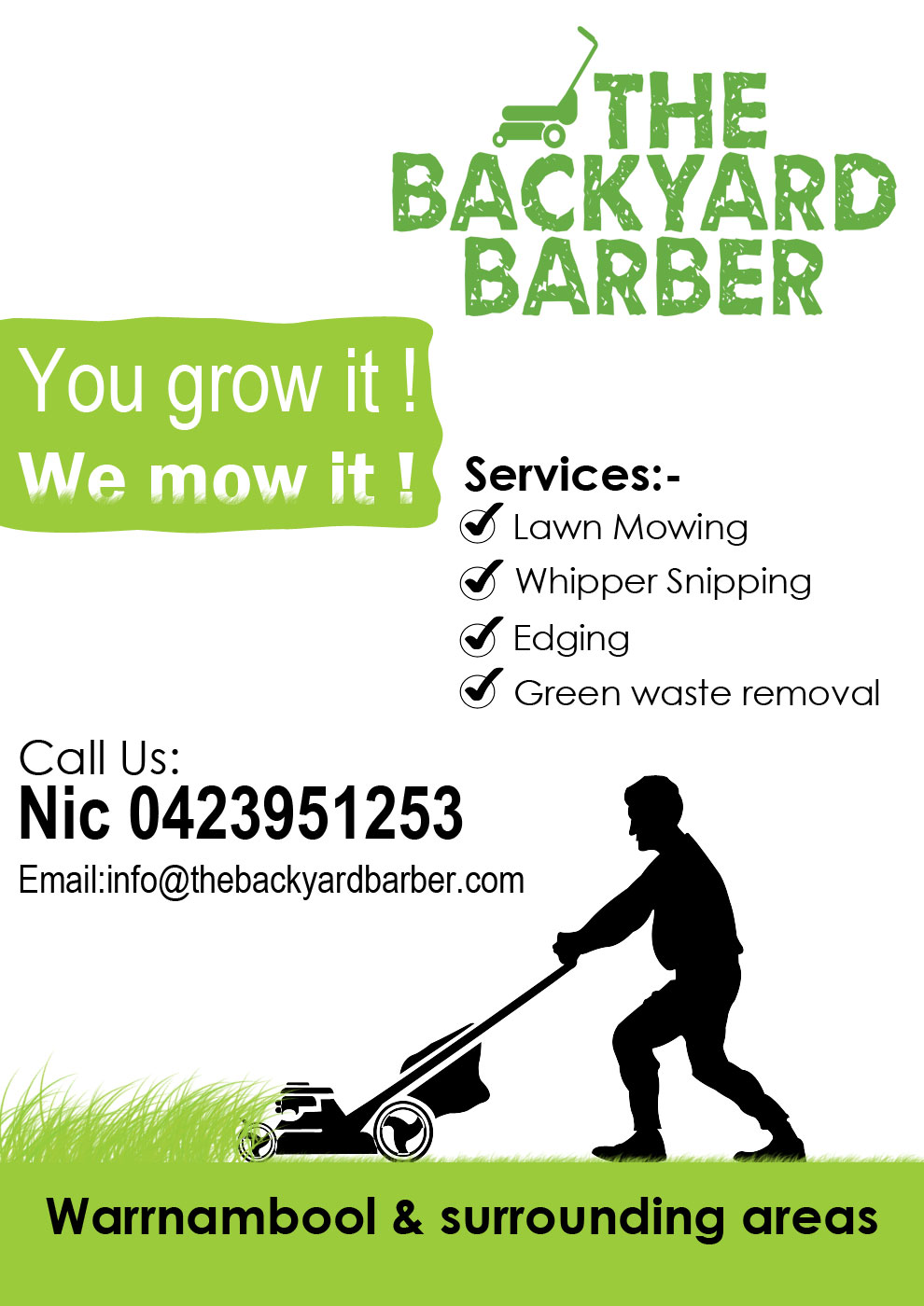 Design de Flyer par Parul pour the backyard barber | Design #3938116