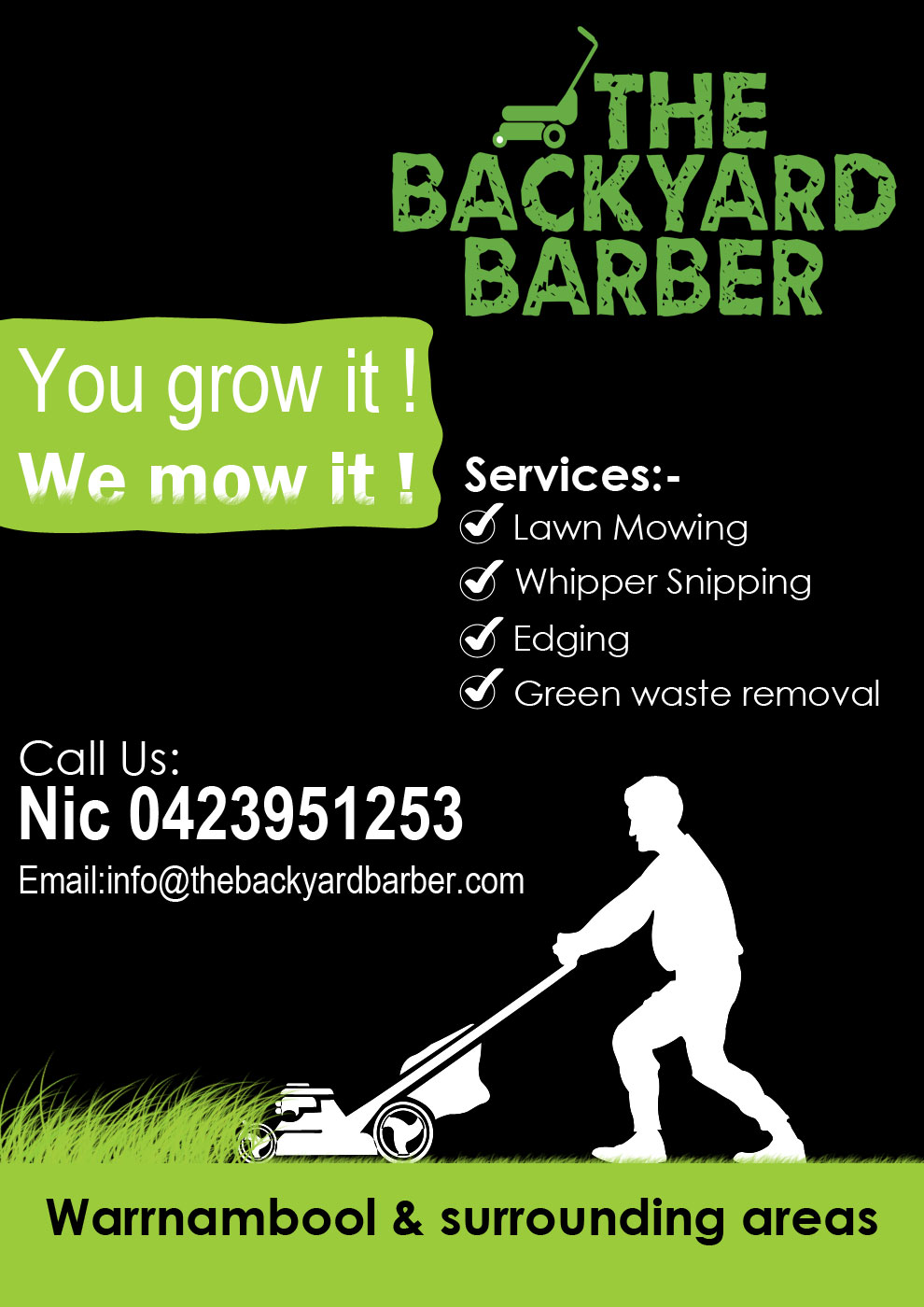 Flyer Design by Parul for the backyard barber | Design #3938121