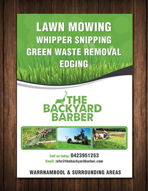 Design de Flyer par meet007 pour the backyard barber | Design : #3919309
