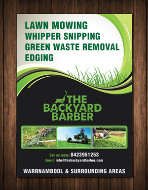 Design de Flyer par meet007 pour the backyard barber | Design : #3929349