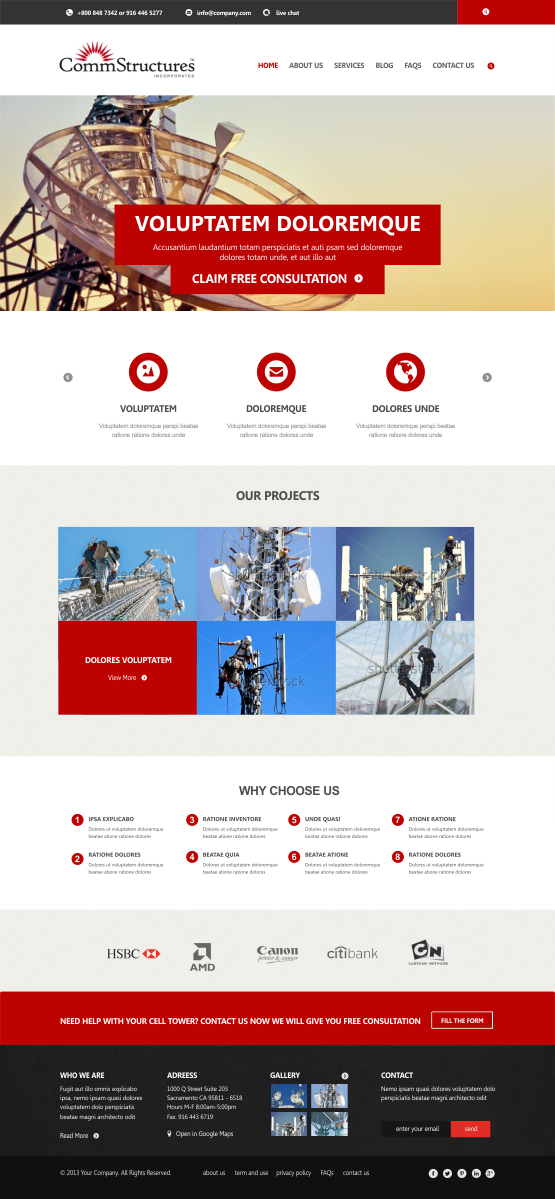 Diseño Web por Silverfox Studio para CommStructures | Diseño #3988464