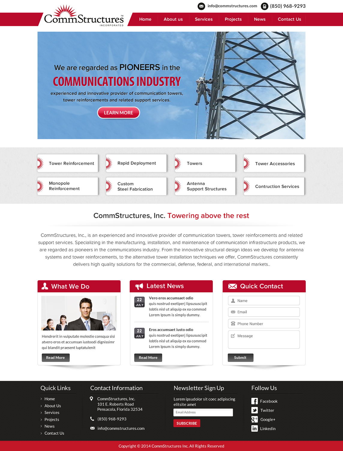 Web Design by Sbss for CommStructures | Design #3972669