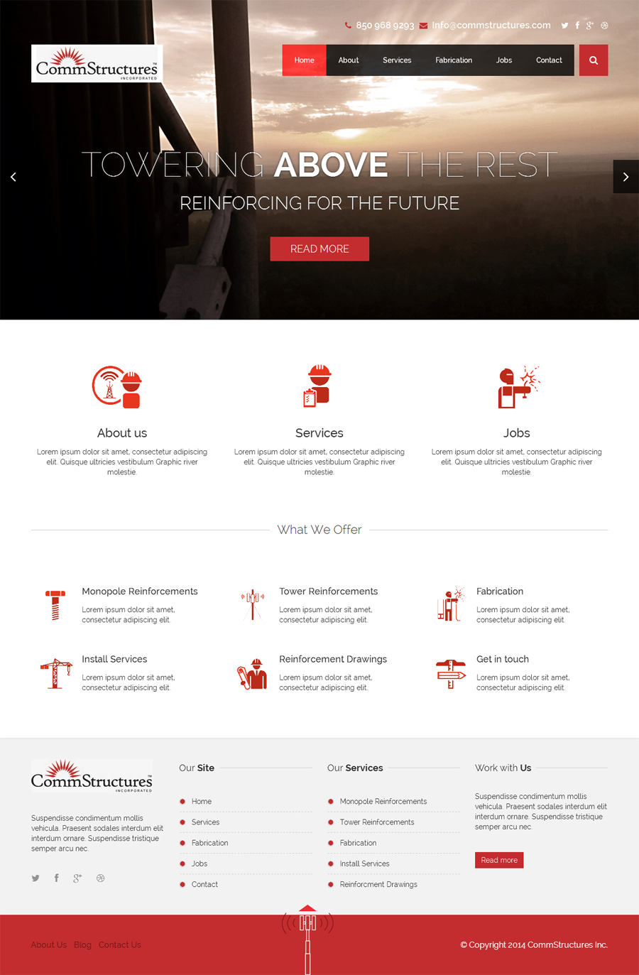 Web Design by Elegant Designs for CommStructures | Design #3945157