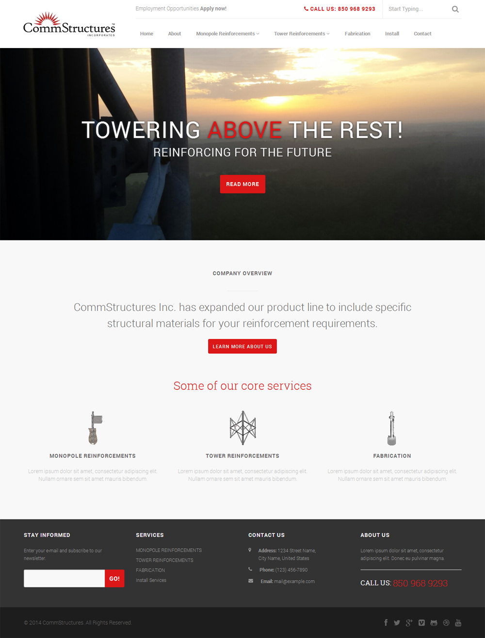 Web Design by Elegant Designs for CommStructures | Design #3959441