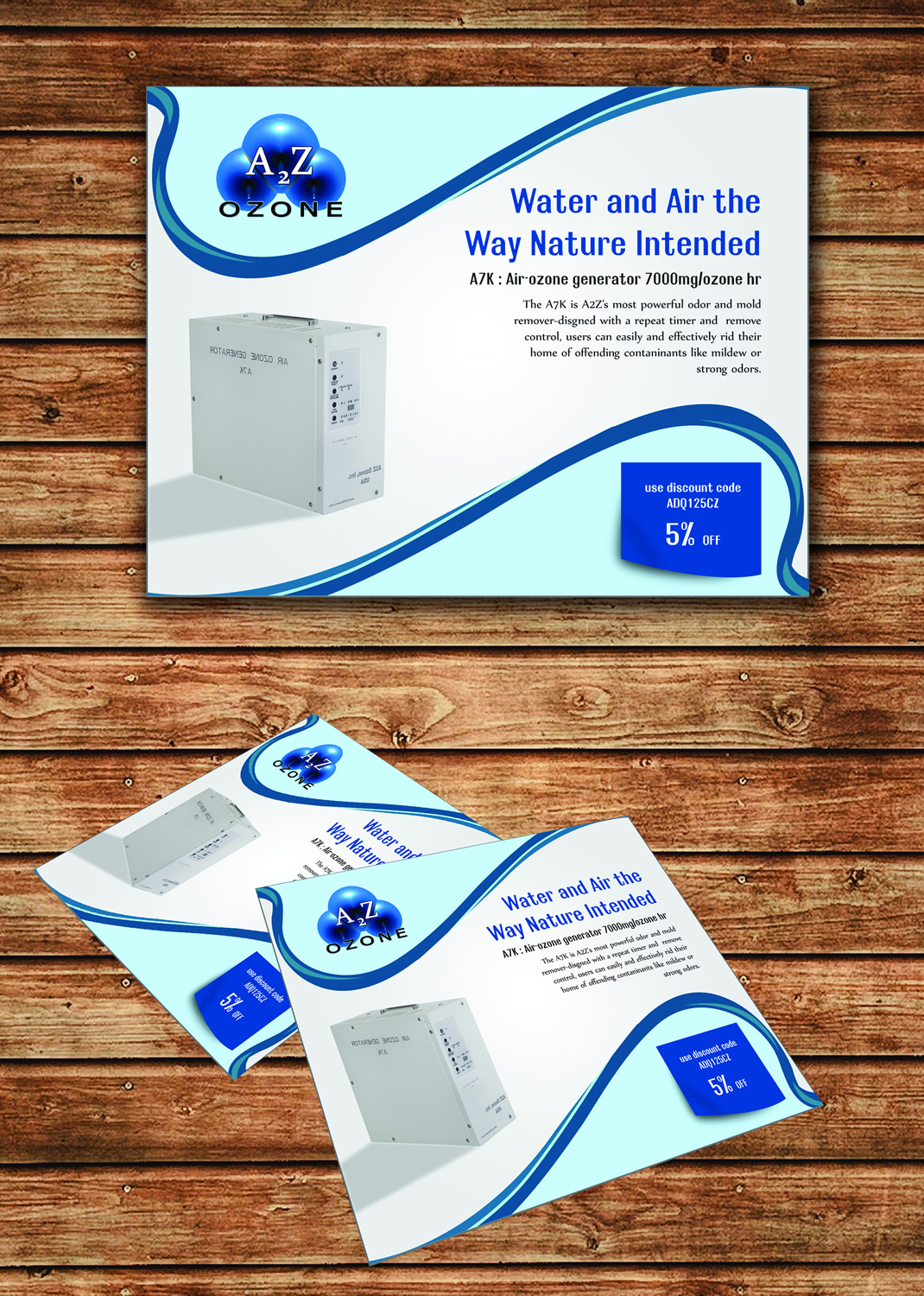 Postcard Design by Sbss for A2Z Ozone Inc. | Design #3970981