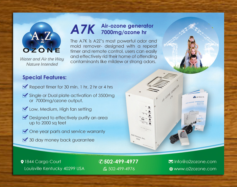 Postcard Design by Sbss for A2Z Ozone Inc. | Design #3986789