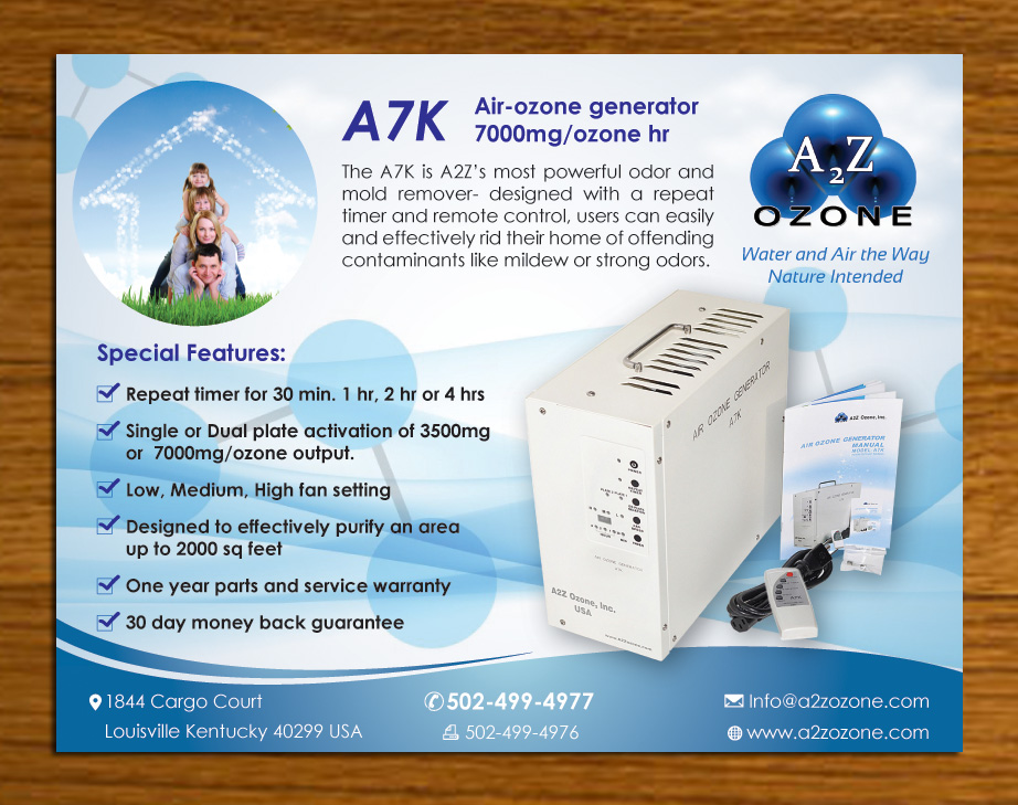 Postcard Design by Sbss for A2Z Ozone Inc. | Design #3986792