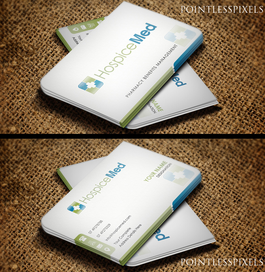 Business Card Design by Pointless Pixels India for HospiceMed | Design #3939584